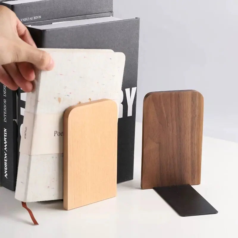UTORIA Monolith Solid Walnut Bookends (Set of 2) — view 2