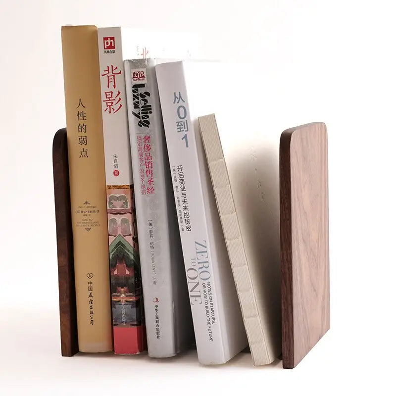 UTORIA Monolith Solid Walnut Bookends (Set of 2) — view 3