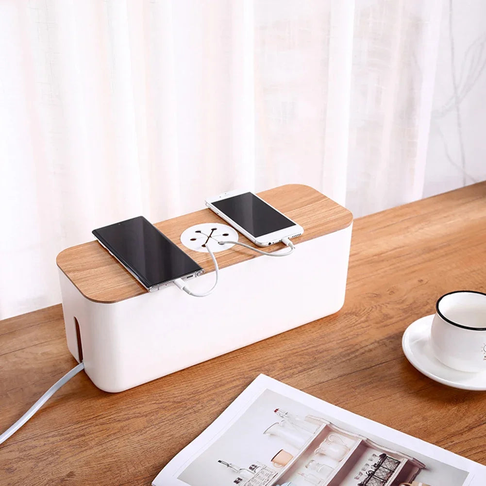 UTORIA Haven Wood Cable Box — view 4