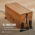 UTORIA Vault Lidded Wood Cable Box — view 1