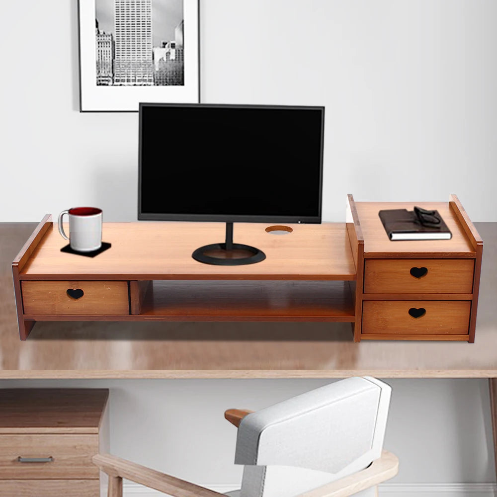 UTORIA Grove Bamboo Monitor Shelf — view 1