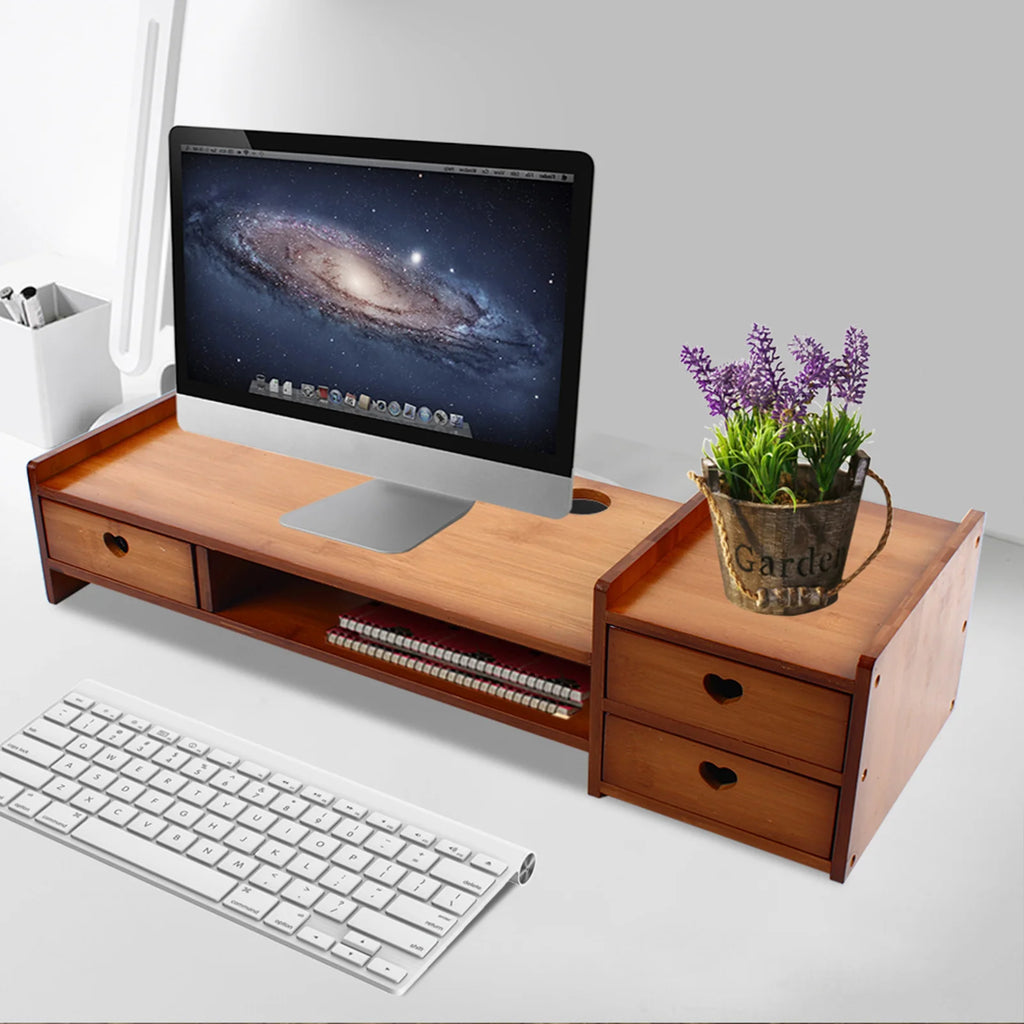 UTORIA Grove Bamboo Monitor Shelf — view 2