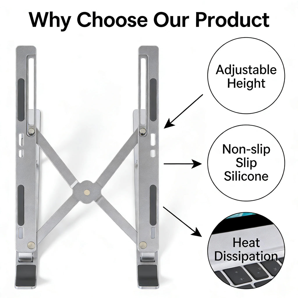 UTORIA Levia Foldable Aluminium Laptop Riser — view 3