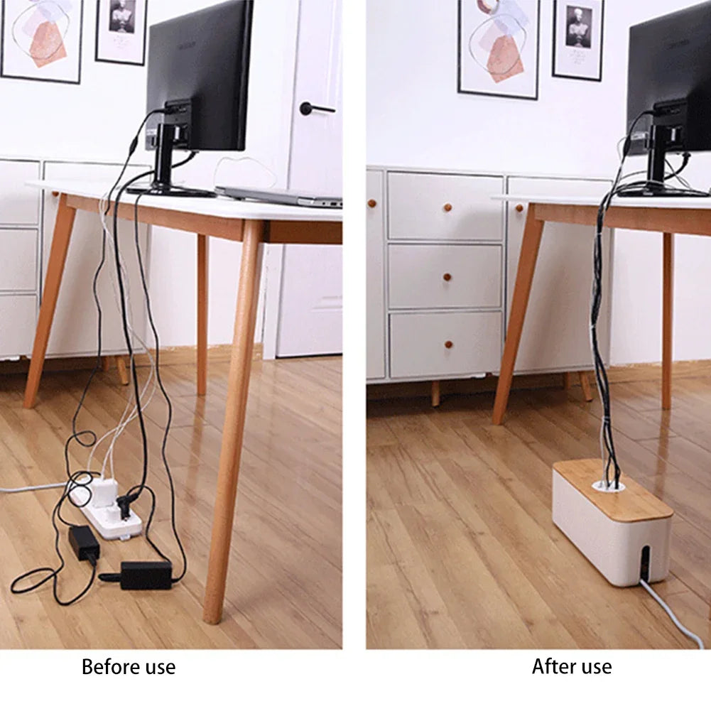UTORIA Haven Wood Cable Box — view 2