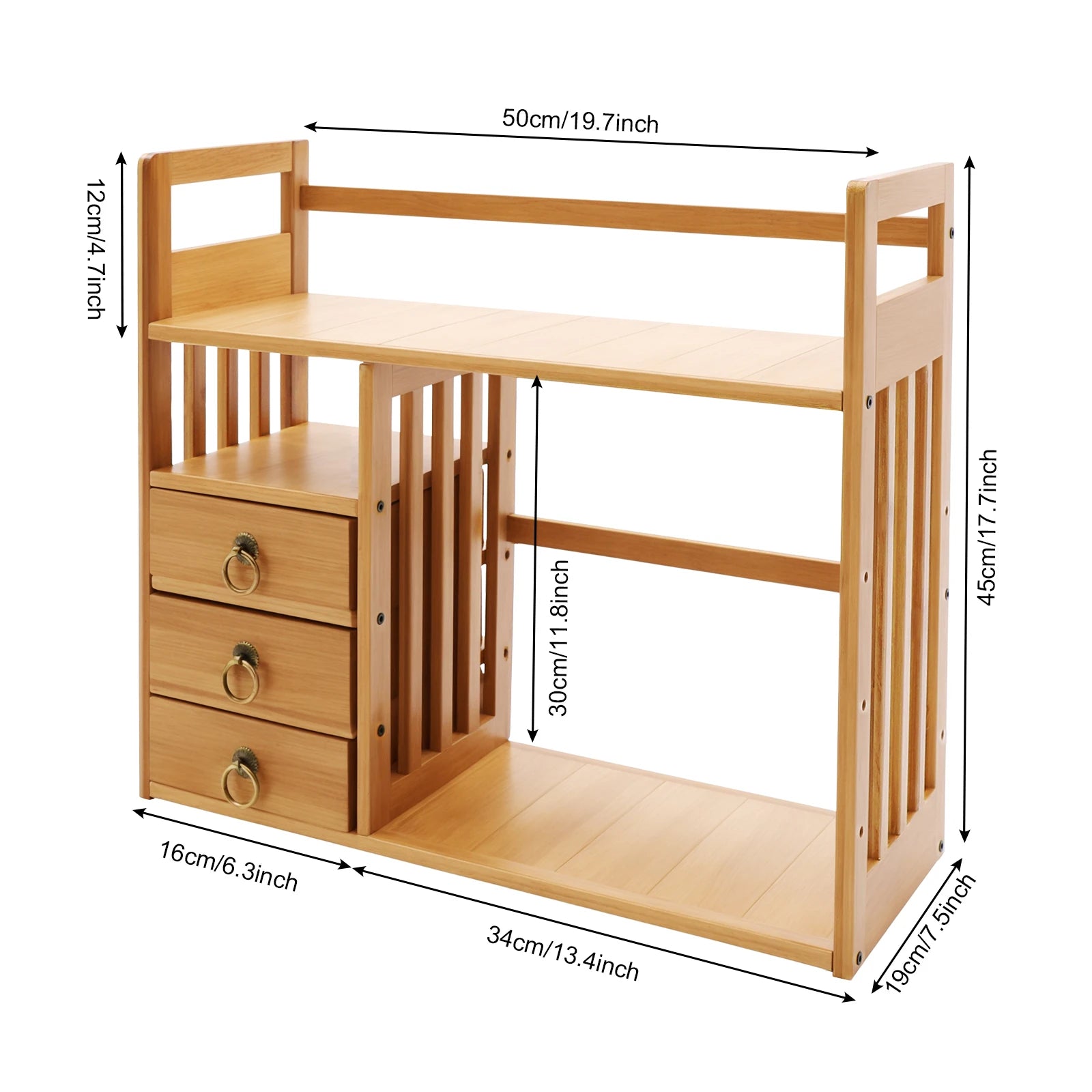 UTORIA Atlas Tiered Bamboo Desk Shelf — view 4