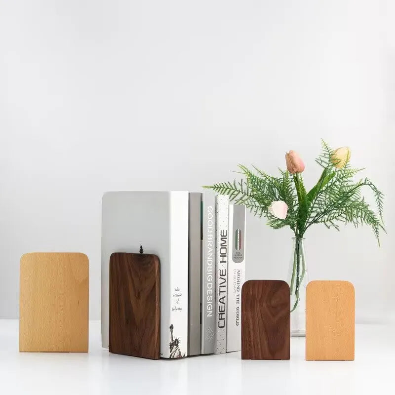 UTORIA Monolith Solid Walnut Bookends (Set of 2) — view 4