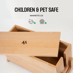 UTORIA Vault Lidded Wood Cable Box — view 4